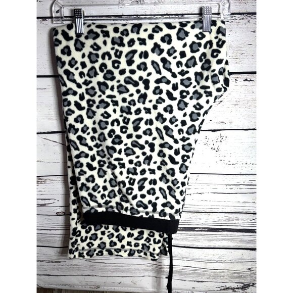 Leopard Print Fleece Pajama Pants With Drawstring Waist (NWOT) - Picture 3 of 7